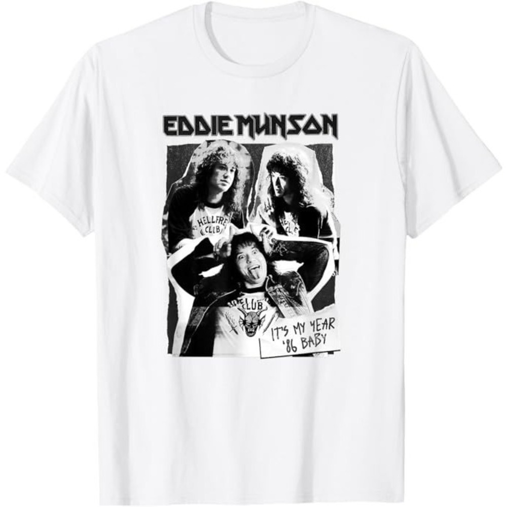 Stranger Things Hellfire Club Eddie Munson Cutouts Graphic T-Shirt